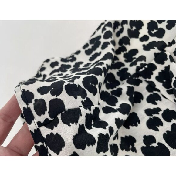 LOFT Women’s Black‎ & White Leopard Scoop Neck Sleeveless Blouse Size S Boho - Picture 10 of 10